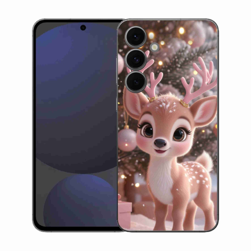 Zselés borítás mmCase Samsung Galaxy S25 FE - aranyos rénszarvashoz