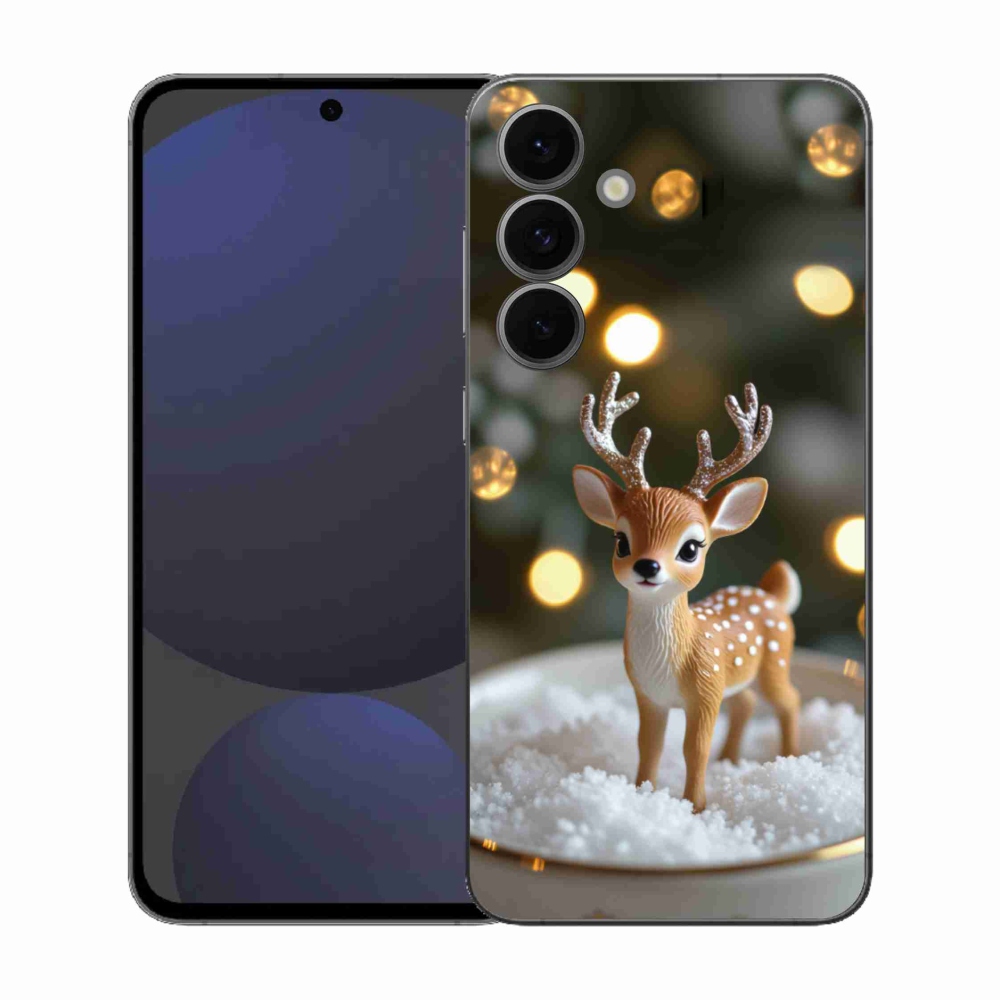 Gél borítás mmCase Samsung Galaxy S25 FE - aranyos karácsonyi szarvasok