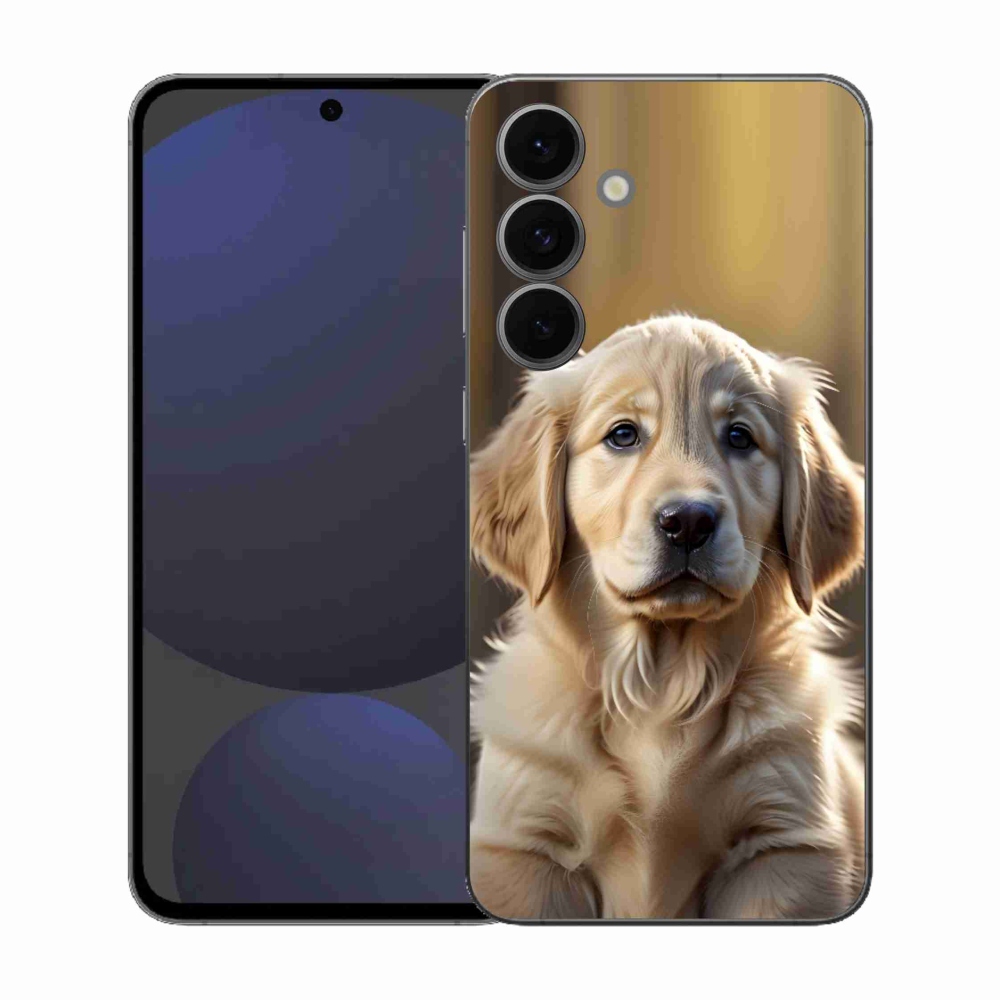 Gél borító mmCase Samsung Galaxy S25 FE - aranyos arany retrieverhez