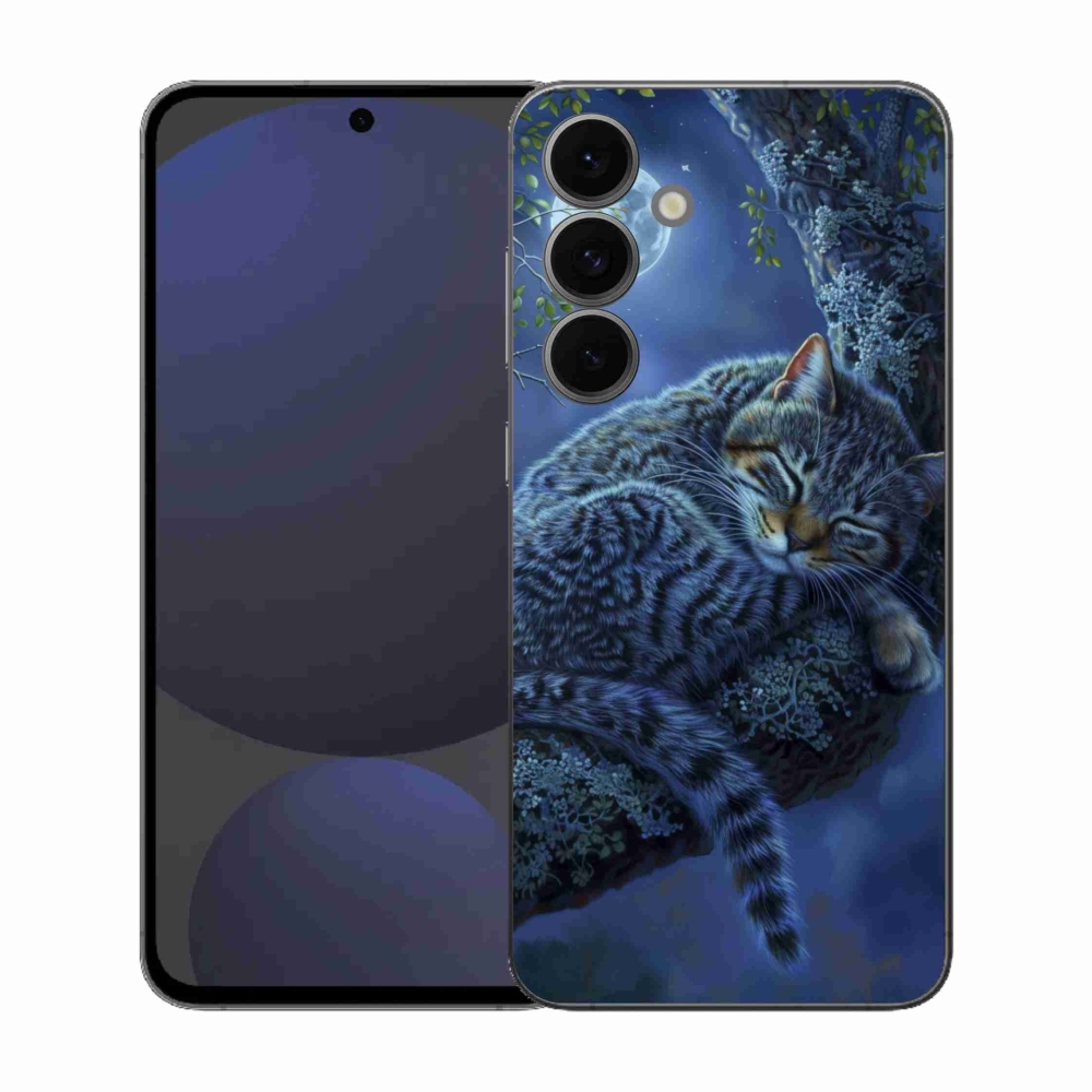 Gél borítás mmCase Samsung Galaxy S25 FE - alvó macska - Samsung Galaxy S25 FE számára