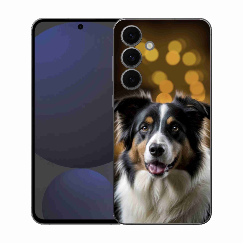 Gél borítás mmCase Samsung Galaxy S25 FE - mosolygós ausztrál juhászkutya számára