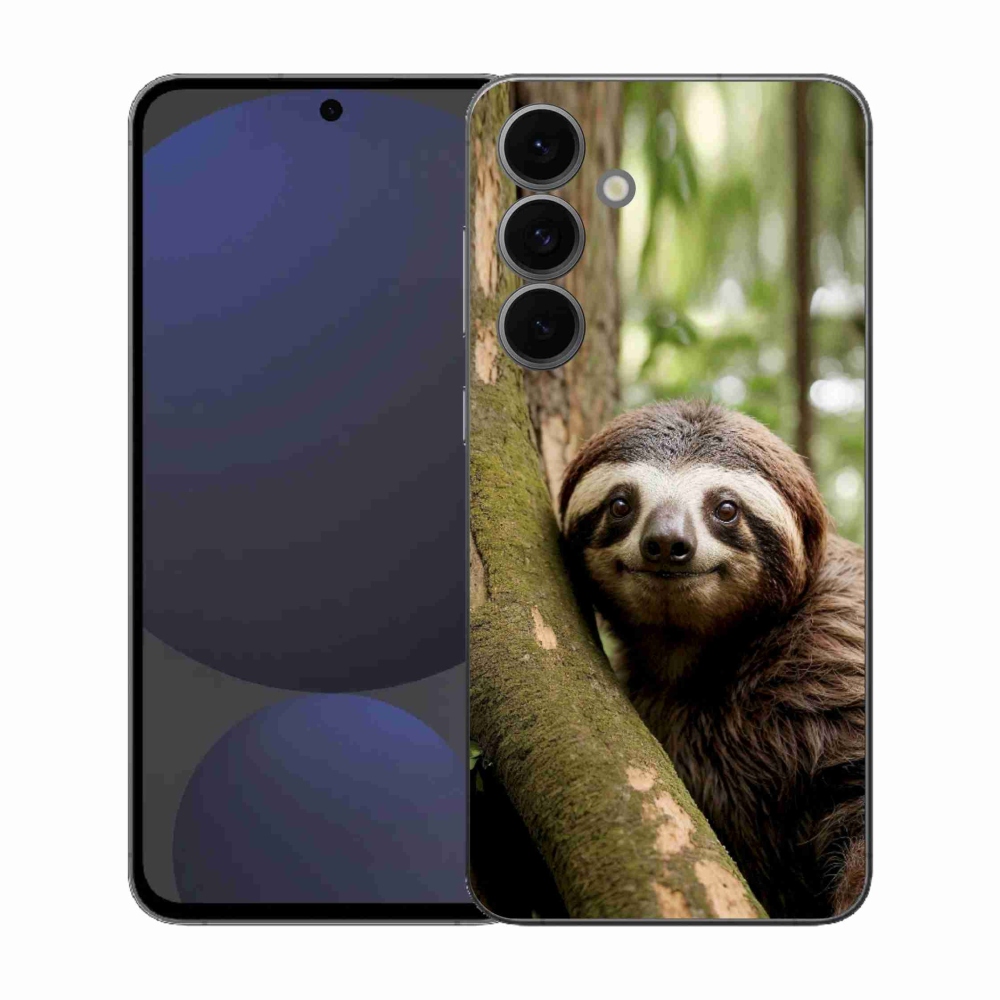 Gél borítás mmCase Samsung Galaxy S25 FE - mosolygó lajhárhoz