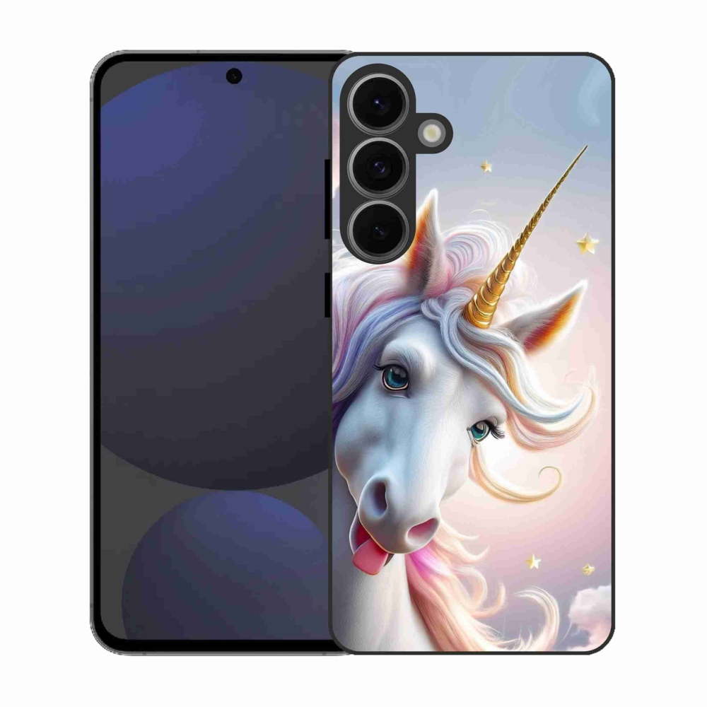 Zselés borítás mmCase Samsung Galaxy S25 FE - vidám egyszarvúhoz