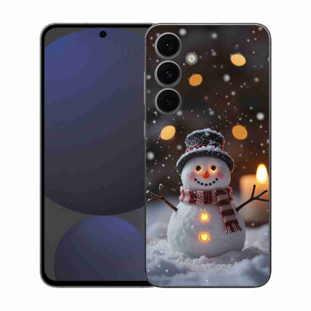 Gél védőhuzat mmCase Samsung Galaxy S25 FE - vidám hóemberhez