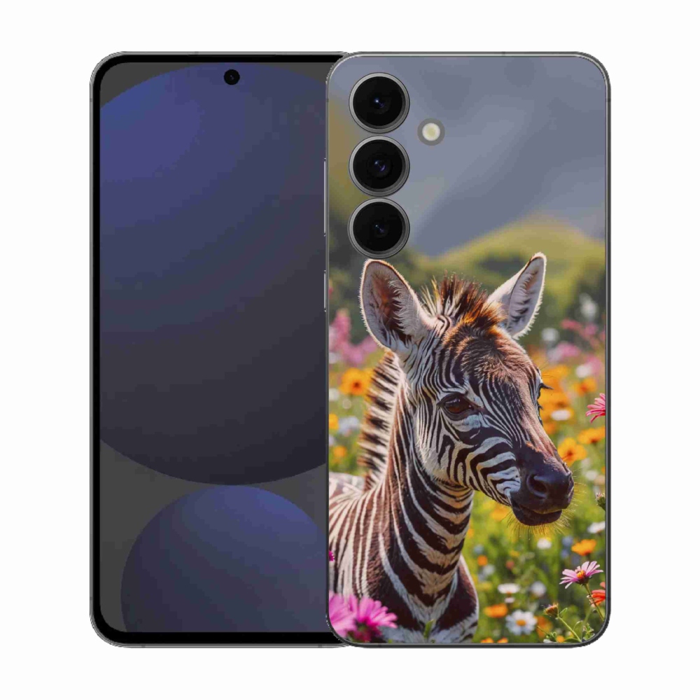 Zselés borítás mmCase Samsung Galaxy S25 FE - zebra a réten