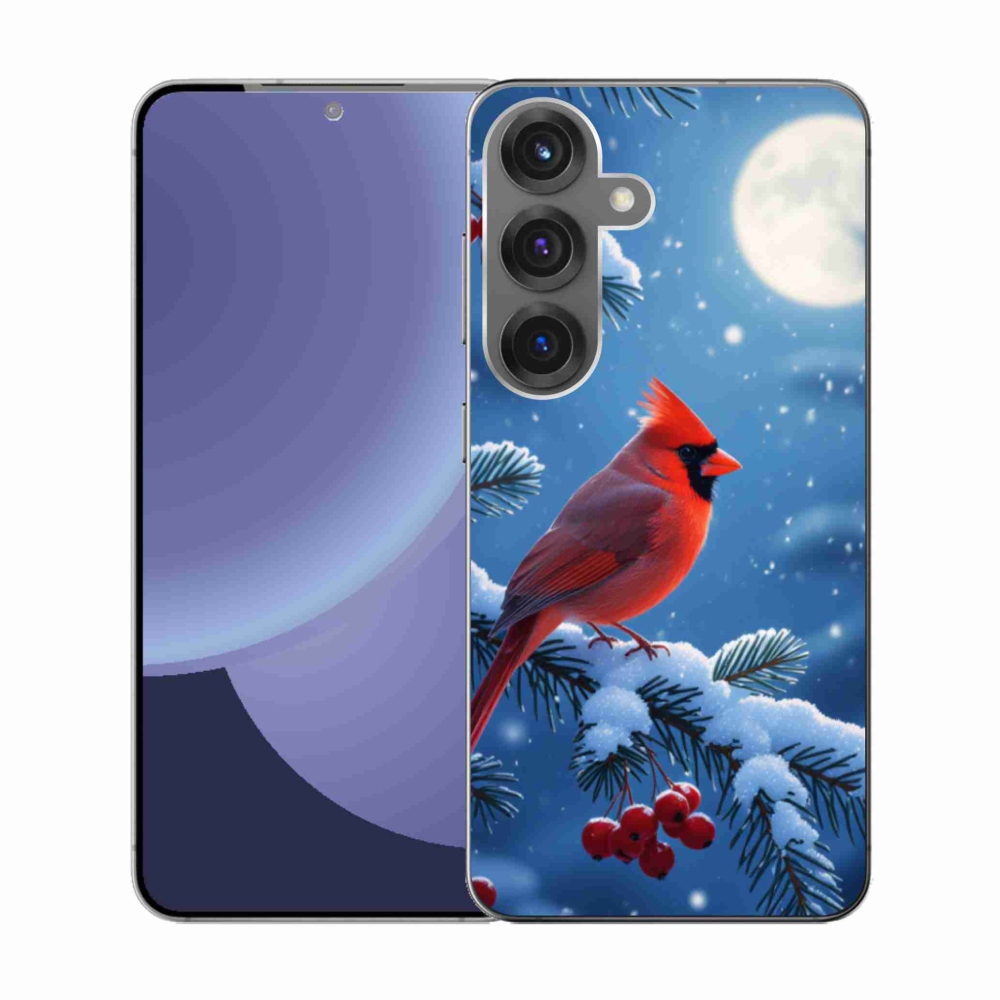 Zselés borítás mmCase Samsung Galaxy S25 készülékhez - kardinálpiros színű