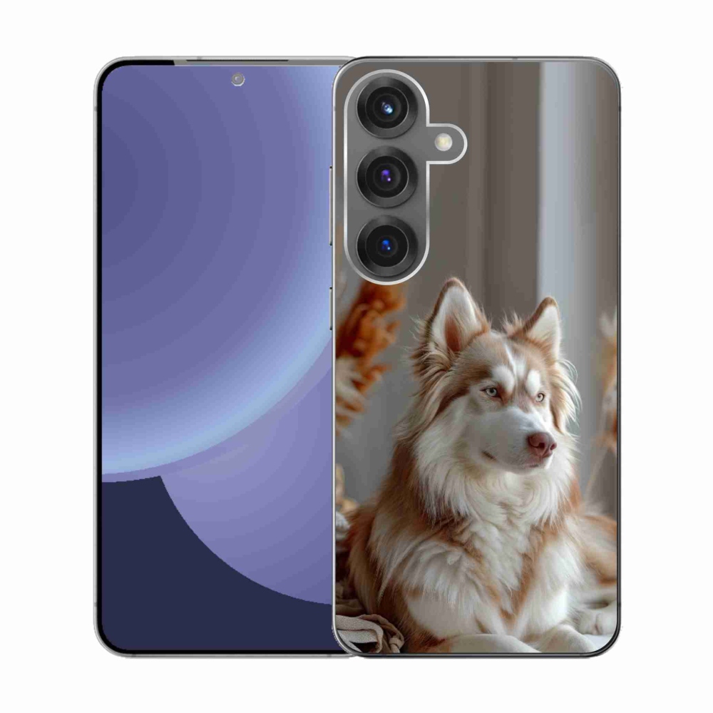 Gél borítás mmCase Samsung Galaxy S25 készülékhez - csendes szibériai husky