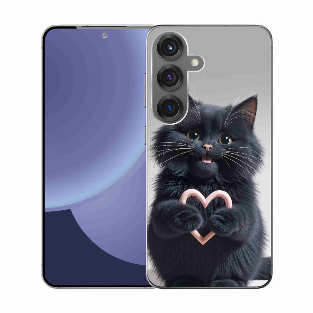 Gél borítás mmCase Samsung Galaxy S25 készülékhez - macskaszerelem 3