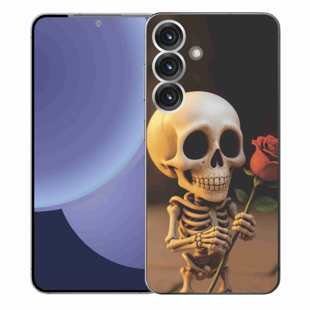 Gél borítás mmCase Samsung Galaxy S25+ készülékhez - csontváz rózsával