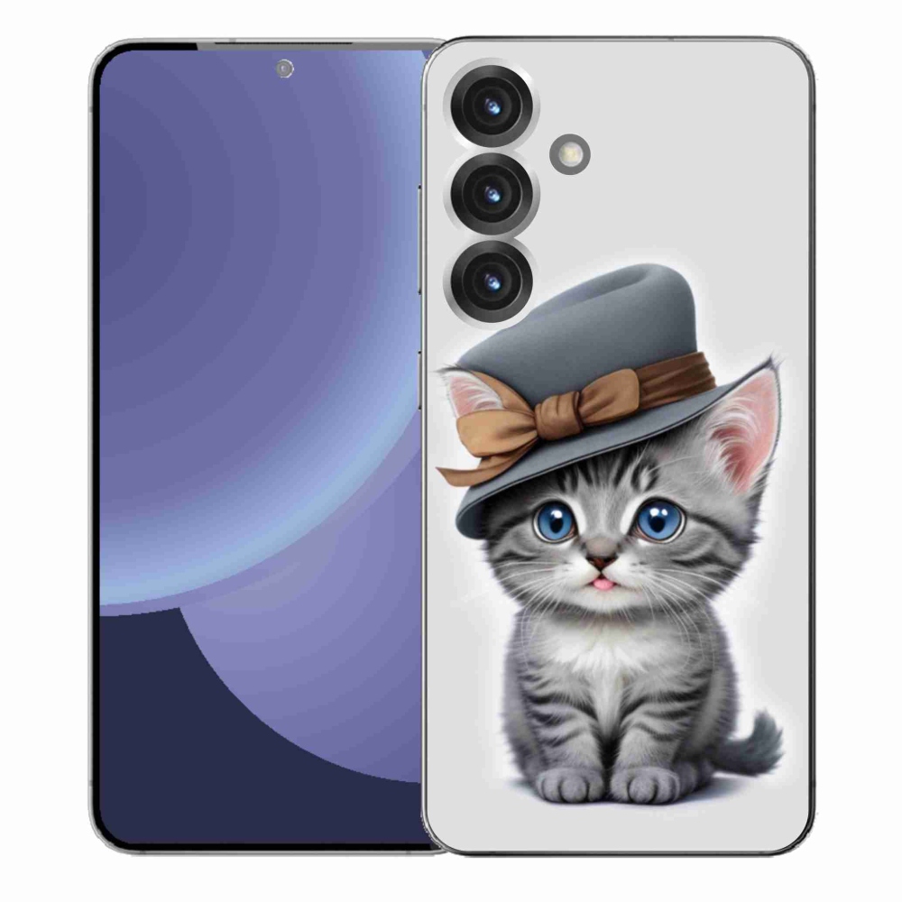 Gél borítás mmCase Samsung Galaxy S25+ készülékhez - cica sapkával