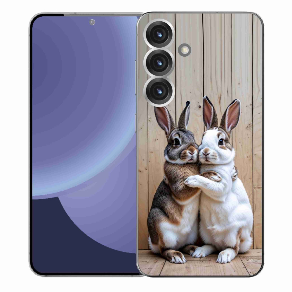 Zselés borítás mmCase Samsung Galaxy S25+ - nyúl párhoz