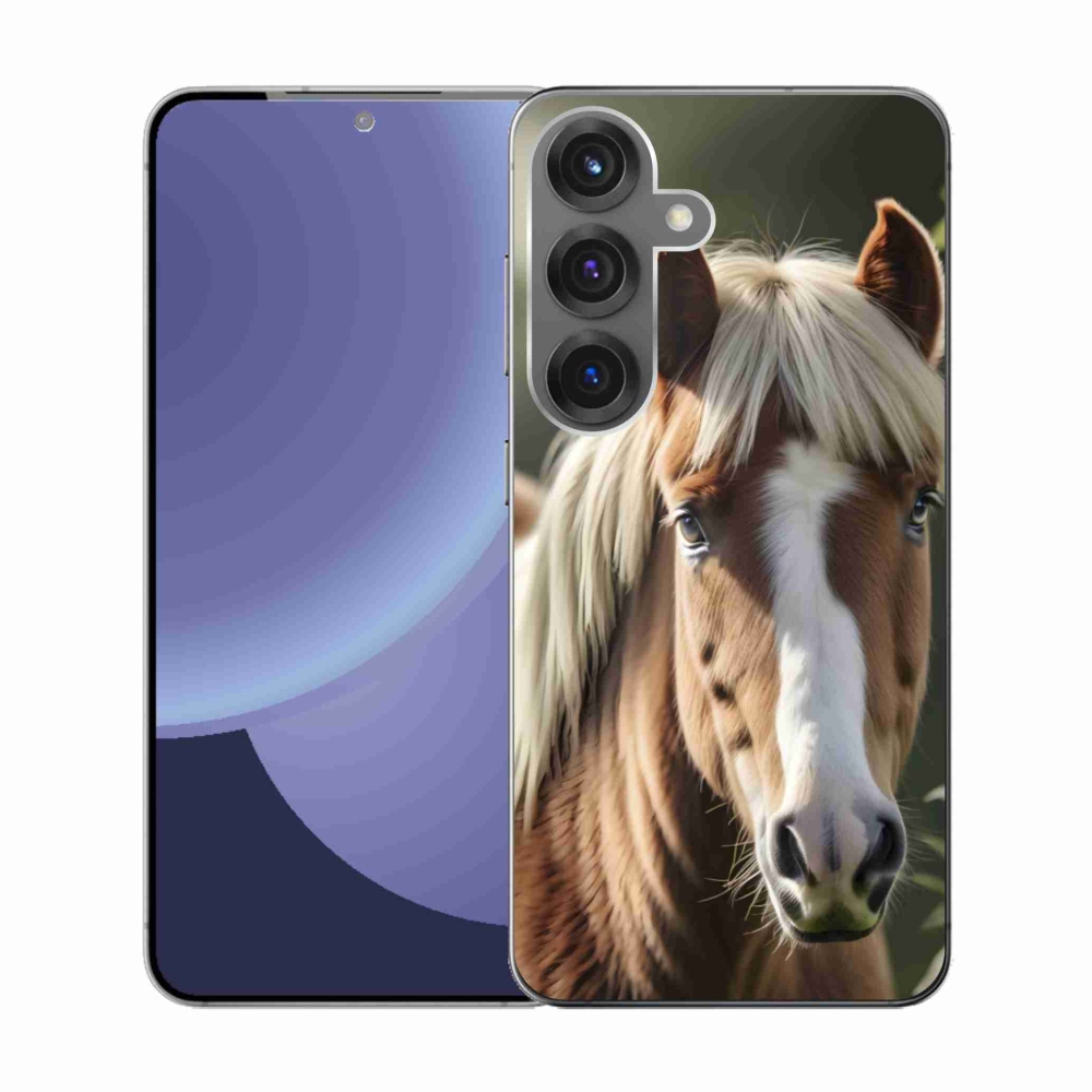 Zselés borítás mmCase Samsung Galaxy S25 készülékhez - ló könnyű sörénnyel