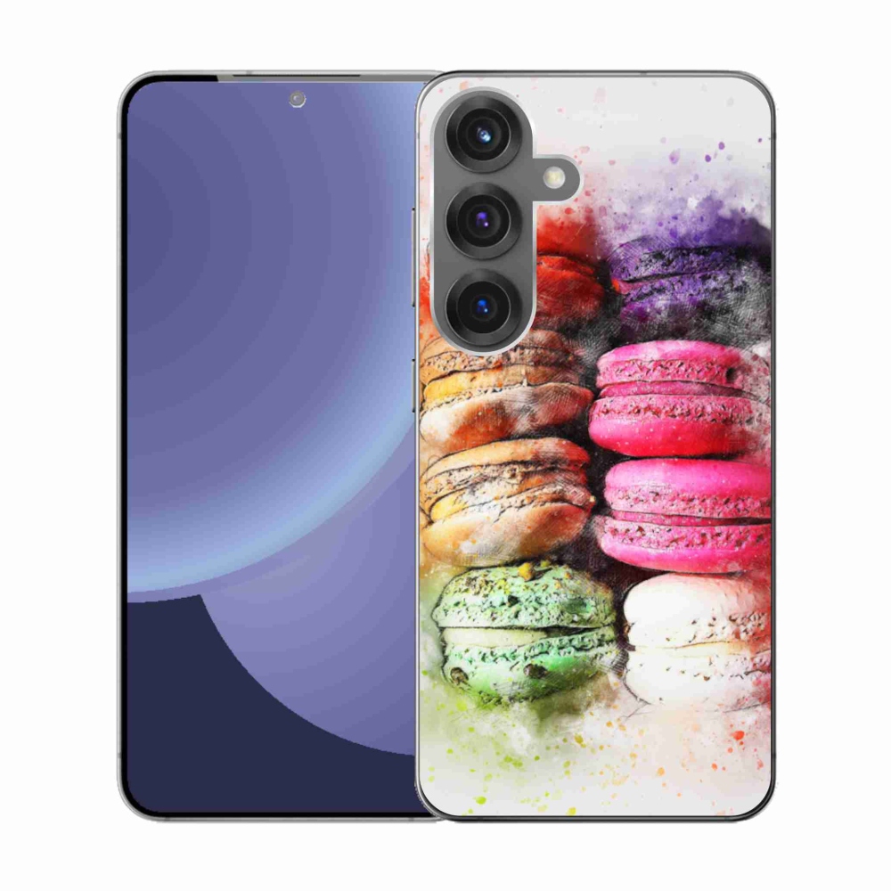 Zselés borítás mmCase Samsung Galaxy S25 készülékhez - macaronok