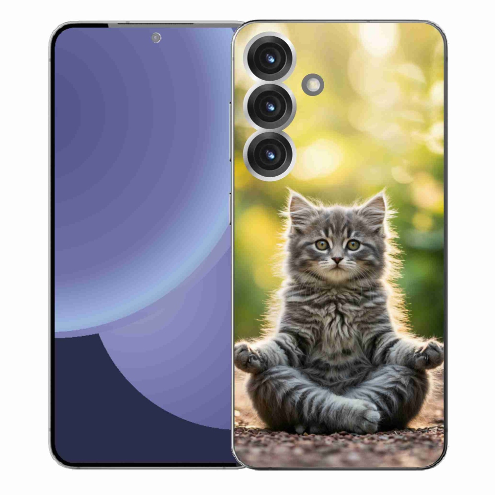 Gél borítás mmCase Samsung Galaxy S25+ készülékhez - meditáló cica