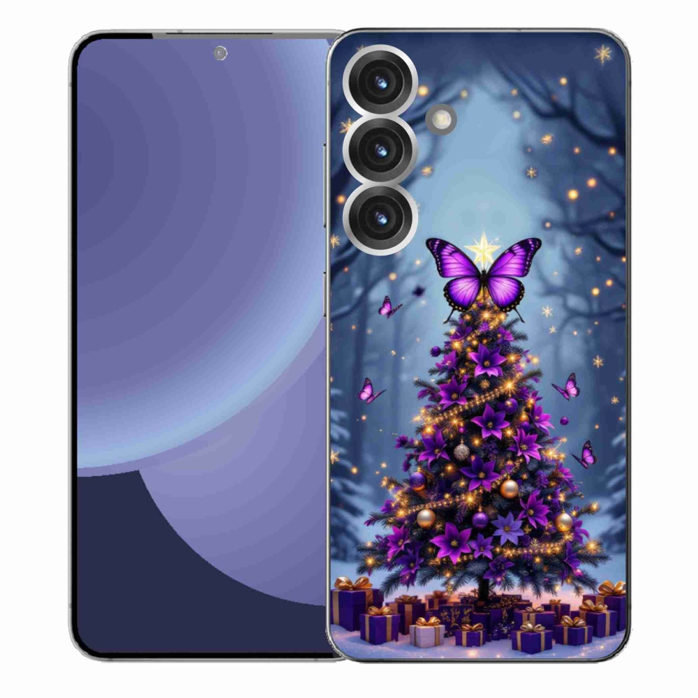 Gél borítás mmCase Samsung Galaxy S25+ - pillangó karácsonyfa