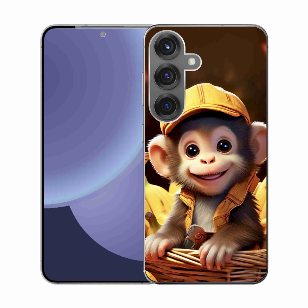 Zselés borítás mmCase Samsung Galaxy S25 készülékhez - majom a kosárban