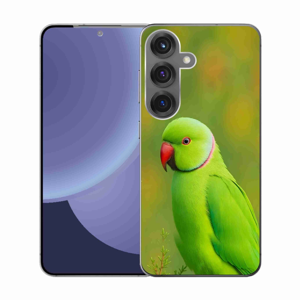 Gél borítás mmCase Samsung Galaxy S25 készülékhez - papagáj alexandr 2