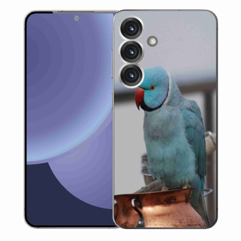 Zselés borítás mmCase Samsung Galaxy S25+ készülékhez - papagáj alexander kék