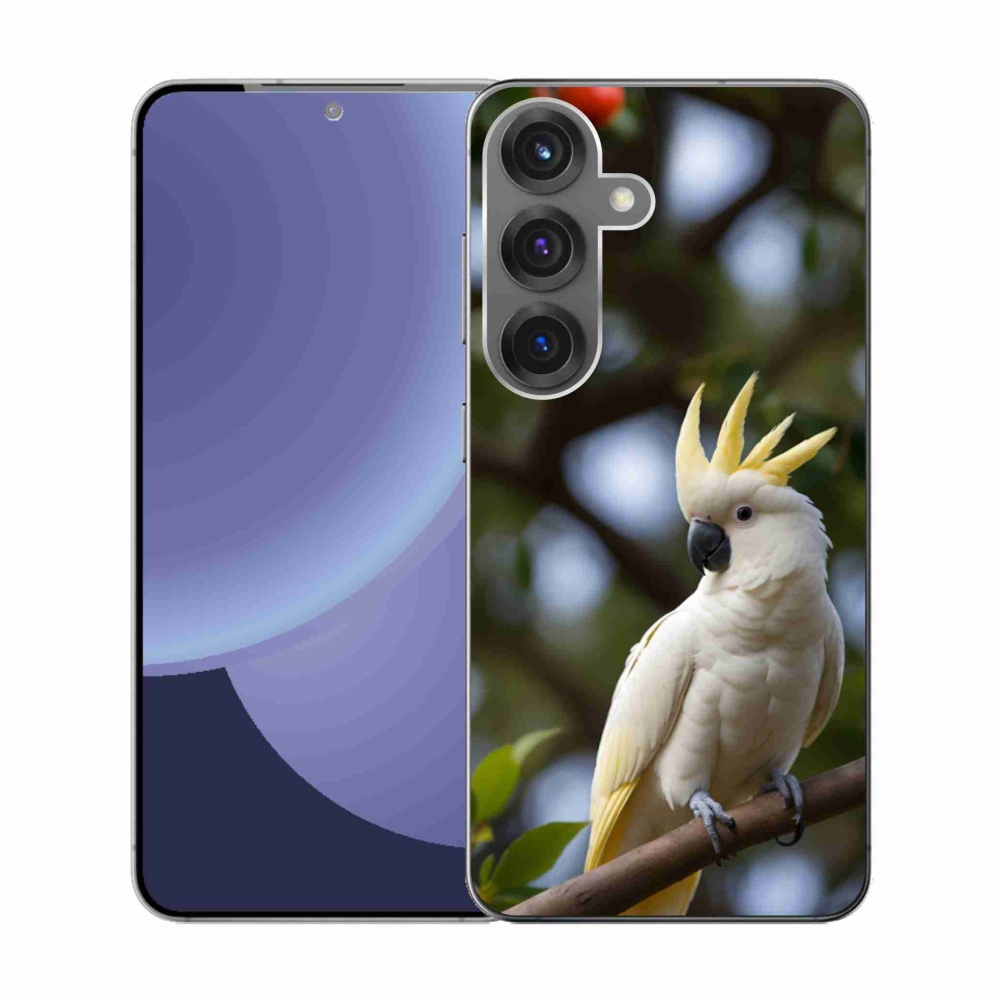 Gél borítás mmCase Samsung Galaxy S25 készülékhez - papagáj kakadu 3