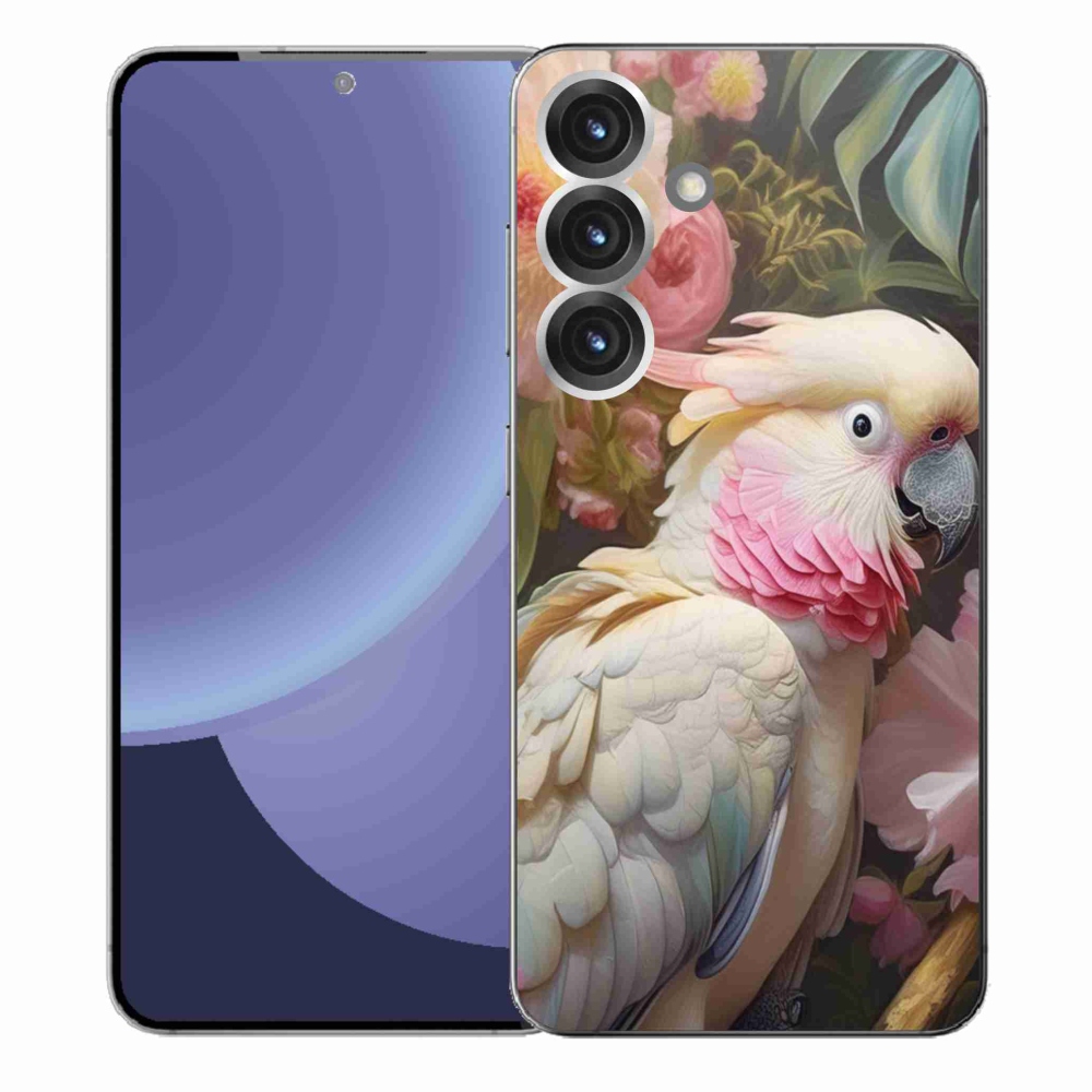 Zselés borítás mmCase Samsung Galaxy S25+ - papagáj kakadu rózsaszín 2