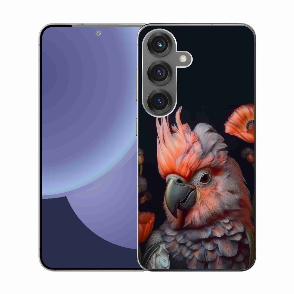 Gél borítás mmCase Samsung Galaxy S25 készülékhez - papagáj kakadu színekben