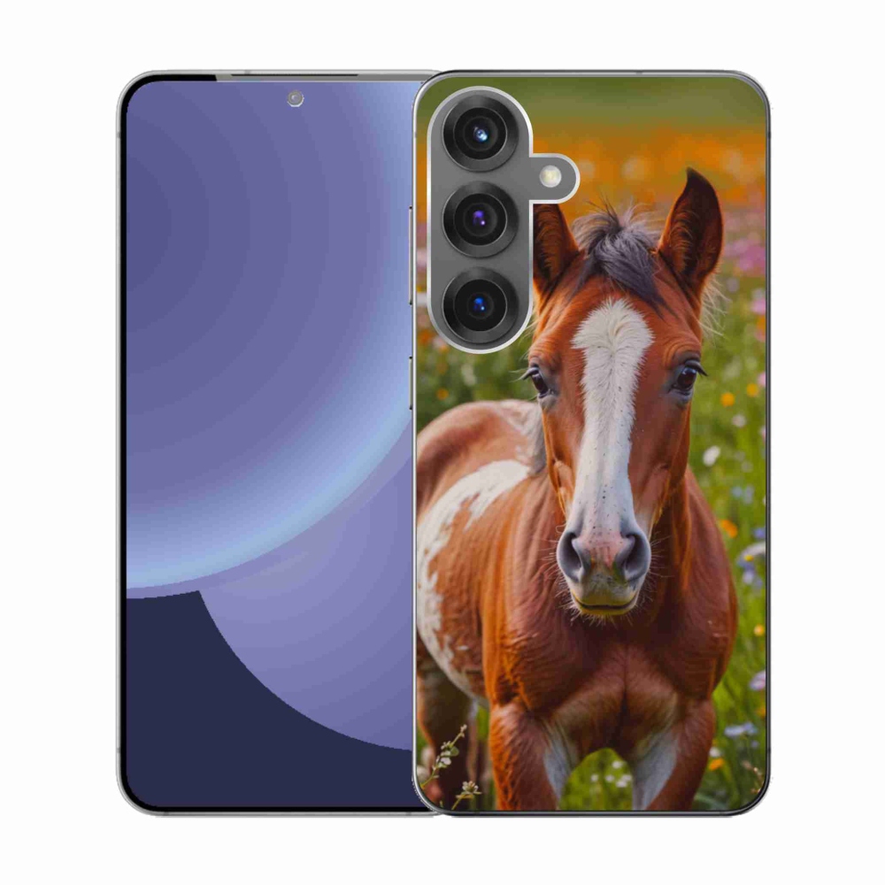 Gél borítás mmCase Samsung Galaxy S25 készülékhez - aranyos csikó