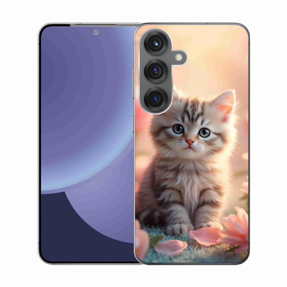 Gél borítás mmCase Samsung Galaxy S25 készülékhez - aranyos cica 8