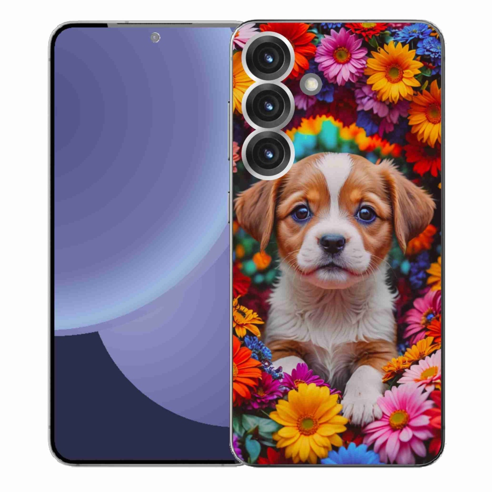 Gél borítás mmCase Samsung Galaxy S25+ készülékhez - aranyos kiskutya