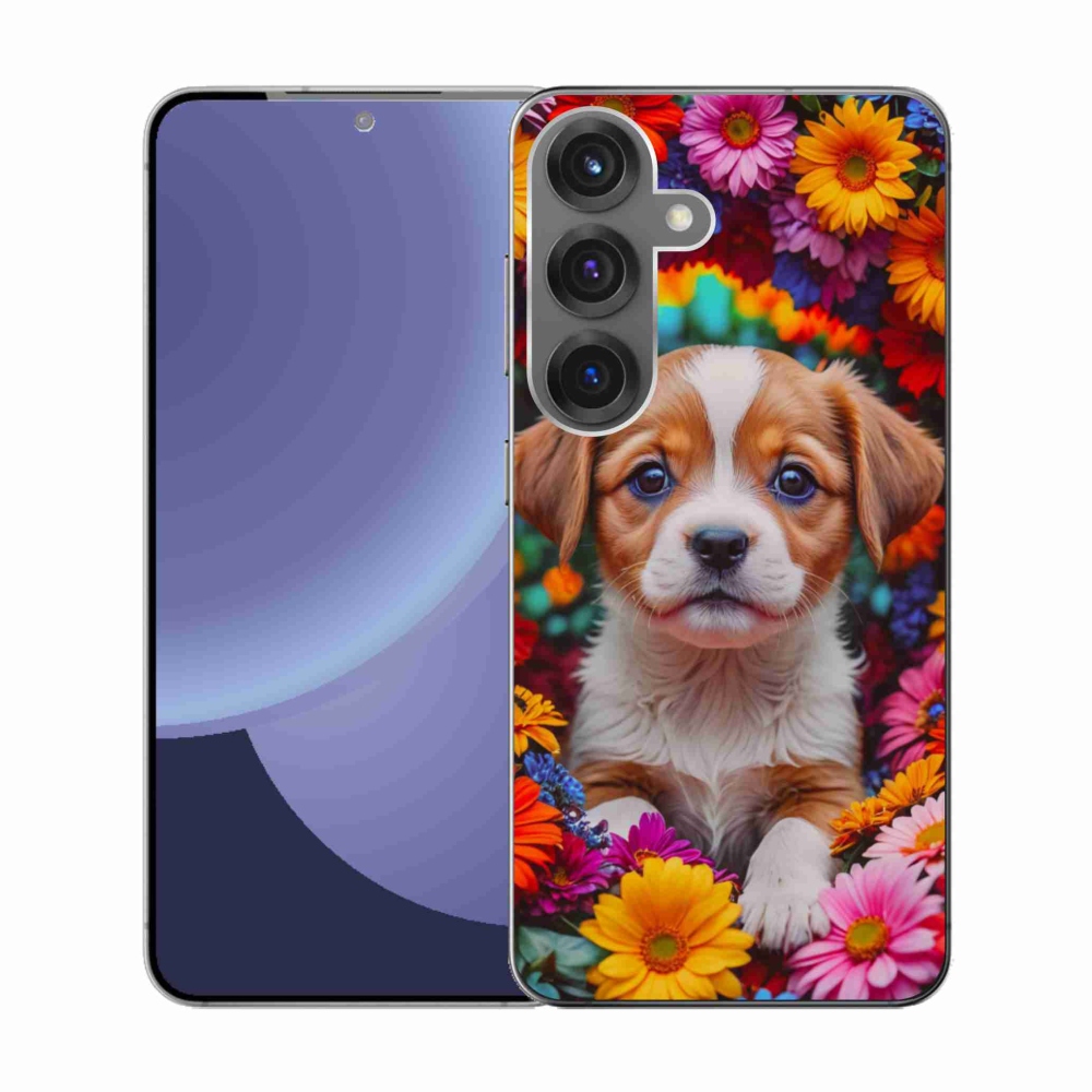 Gél borítás mmCase Samsung Galaxy S25 készülékhez - aranyos kiskutya