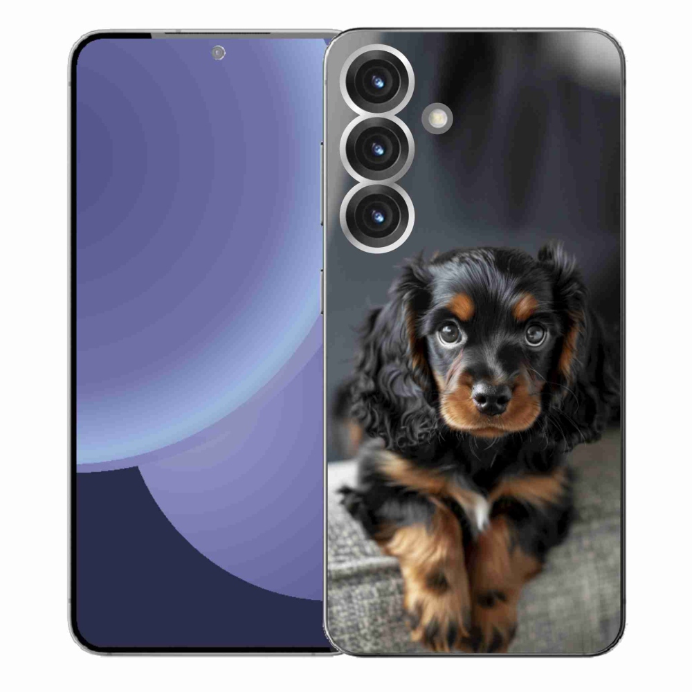 Gél borítás mmCase Samsung Galaxy S25+ készülékhez - aranyos hosszúszőrű tacskó