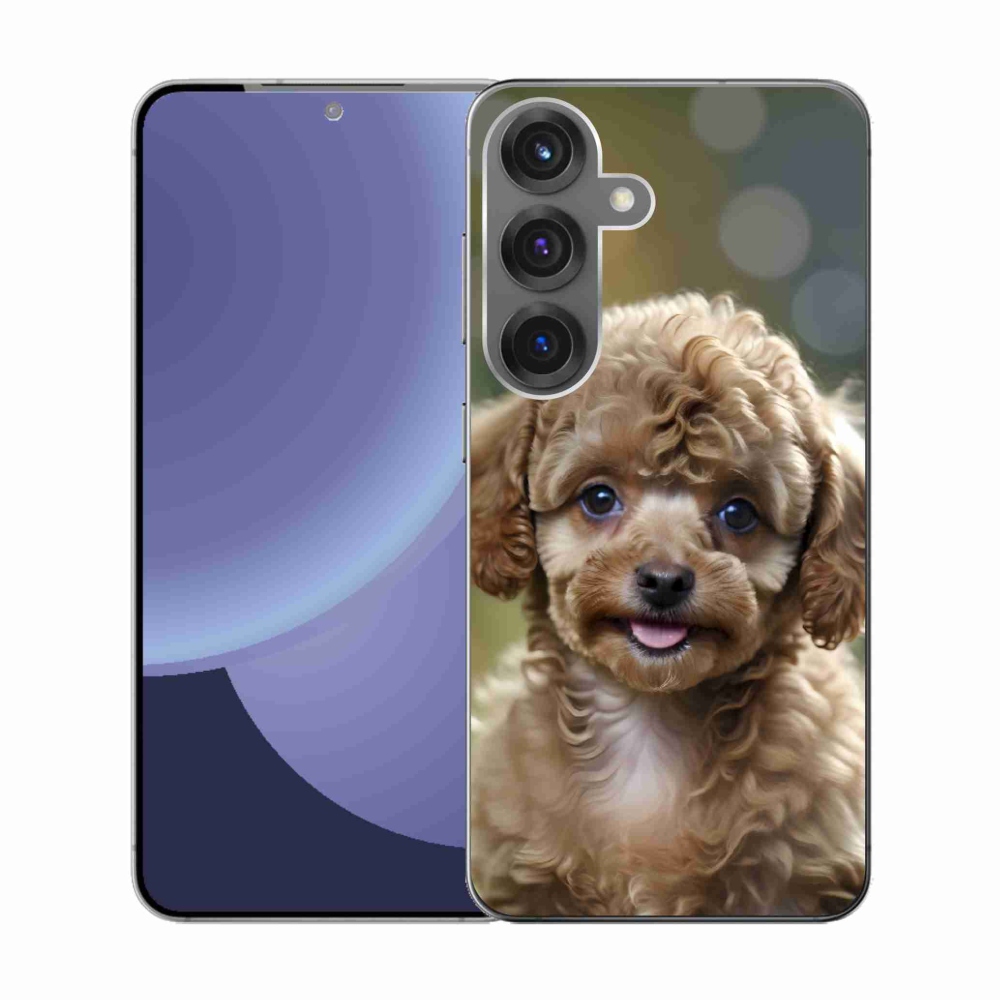 Gél borítás mmCase Samsung Galaxy S25 készülékhez - aranyos uszkár