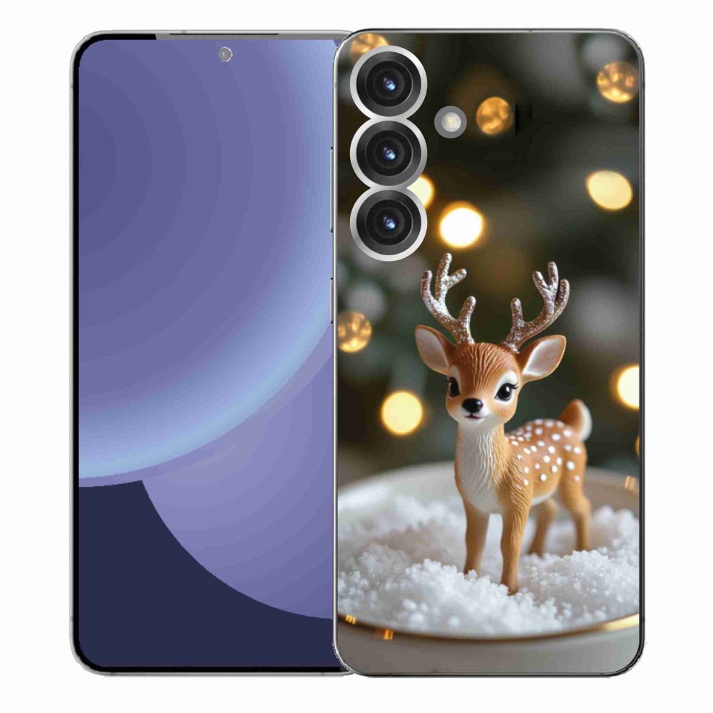 Gél borítás mmCase Samsung Galaxy S25+ - aranyos karácsonyi szarvasok