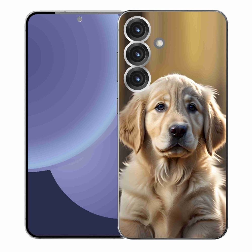 Gél borítás mmCase Samsung Galaxy S25+ készülékhez - aranyos arany retriever
