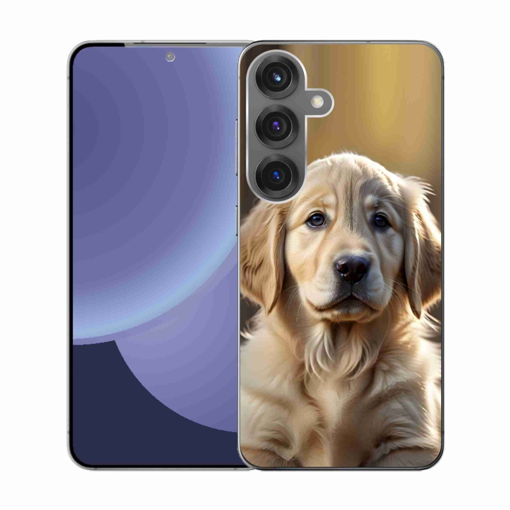 Gél borítás mmCase Samsung Galaxy S25 készülékhez - aranyos arany retriever