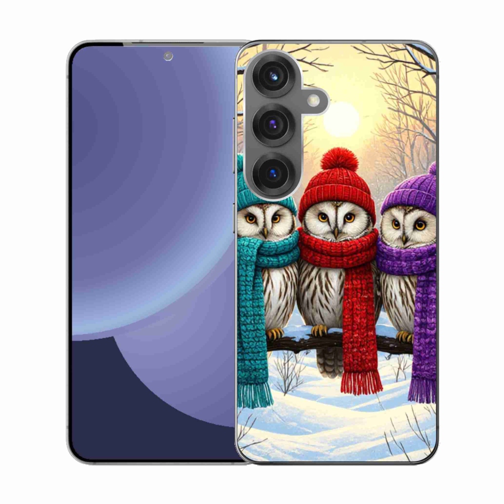 Gél borítás mmCase Samsung Galaxy S25 készülékhez - bagoly barátok