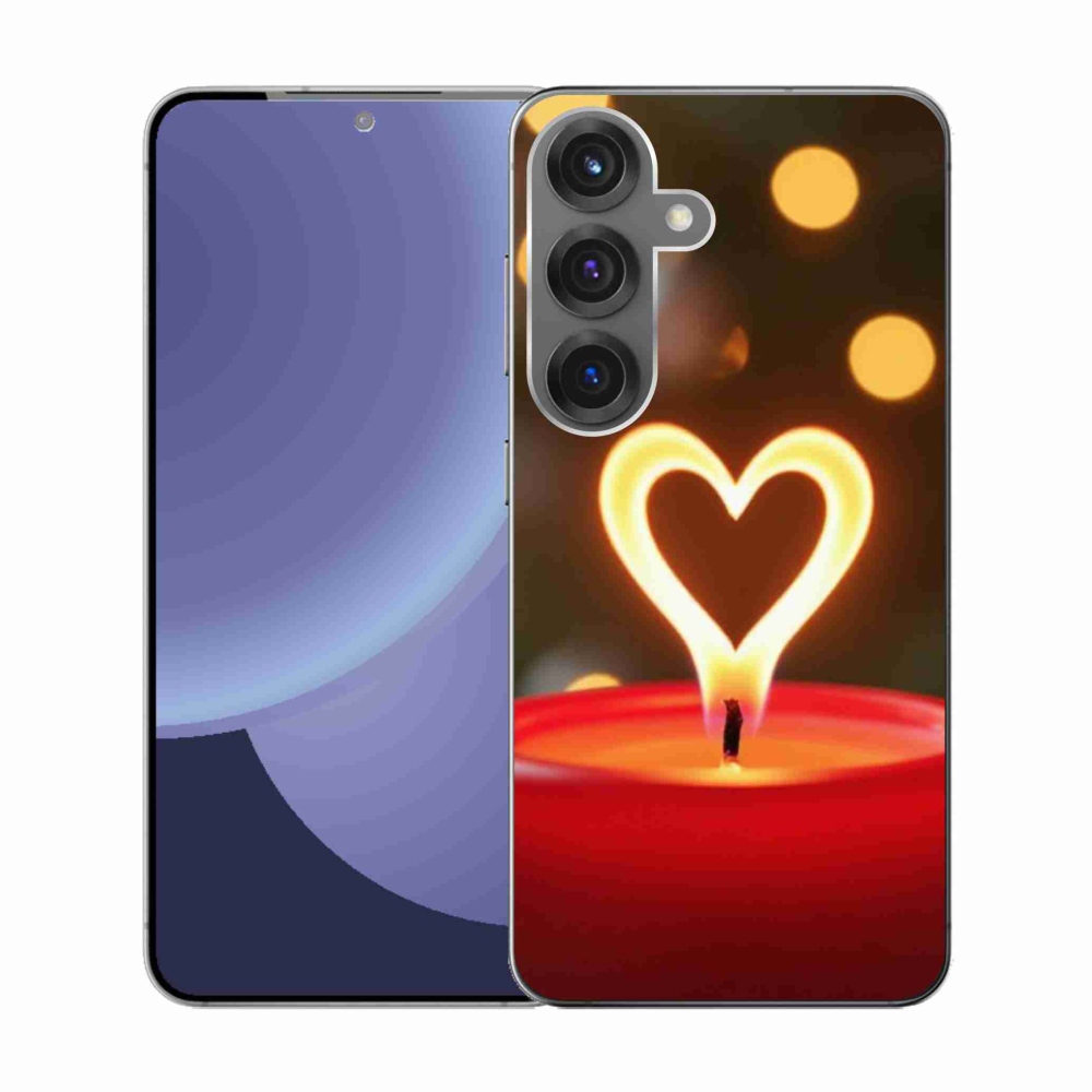 Zselés borítás mmCase Samsung Galaxy S25 készülékhez - lángszív