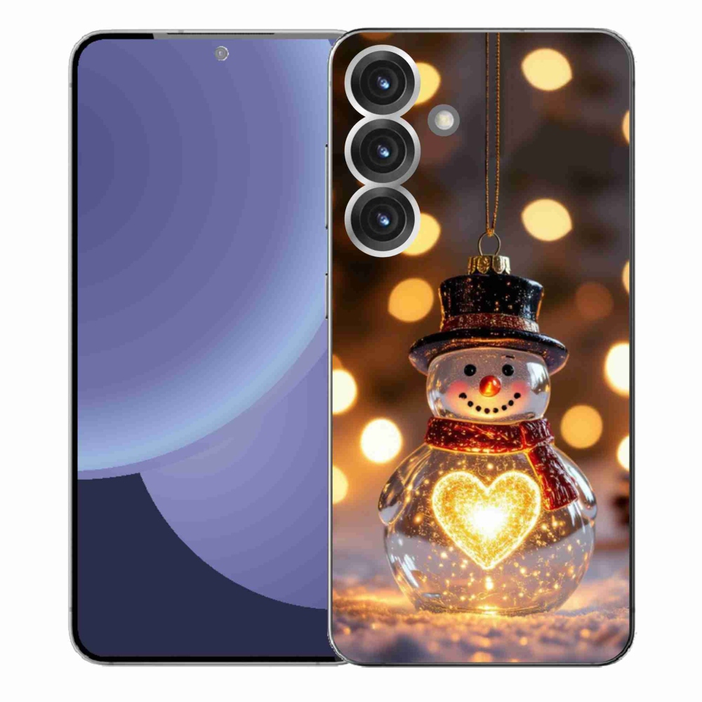 Gél borítás mmCase Samsung Galaxy S25+ - karácsonyi hóemberhez