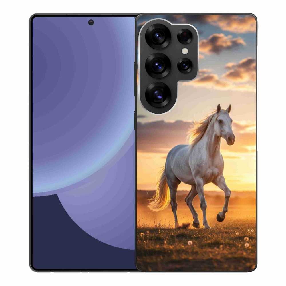 Gél borítás mmCase Samsung Galaxy S25 Ultra - futó fehér ló 2