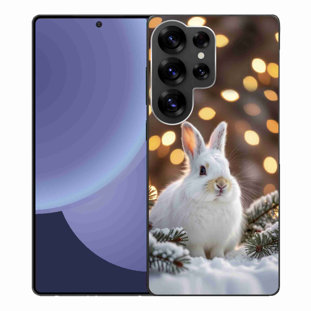 Zselés borítás mmCase Samsung Galaxy S25 Ultra - fehér nyúlhoz