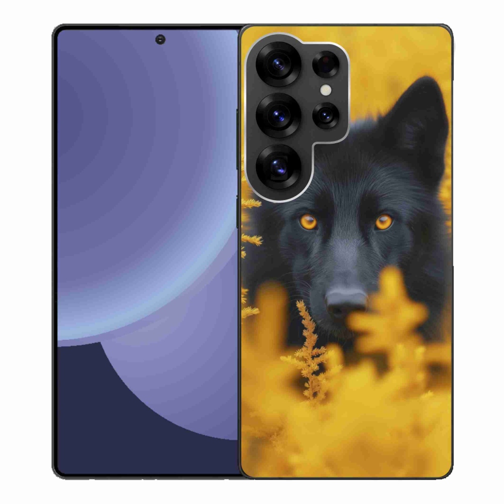 Gél védőhuzat mmCase Samsung Galaxy S25 Ultra - fekete farkas 2