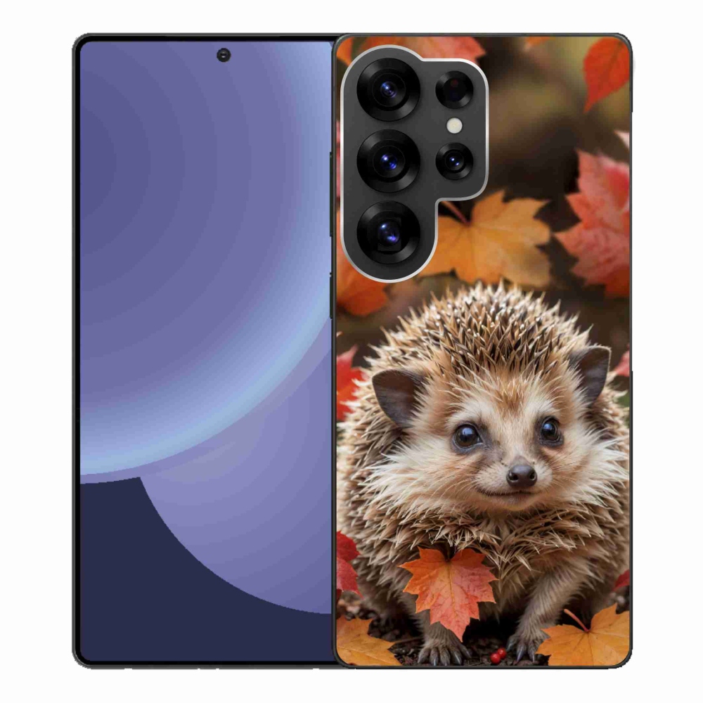 Zselés borítás mmCase Samsung Galaxy S25 Ultra készülékhez - sün a levelekben