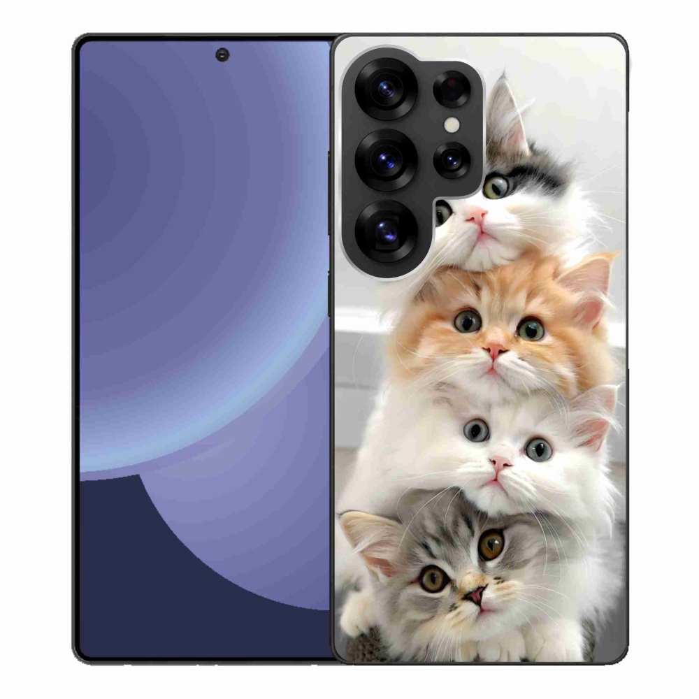 Zselés borítás mmCase Samsung Galaxy S25 Ultra készülékhez - macskacsokor