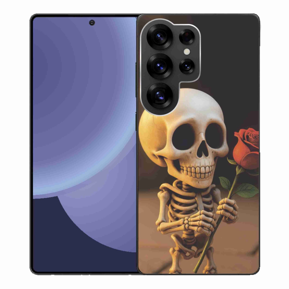 Gél borítás mmCase Samsung Galaxy S25 Ultra - csontváz rózsával