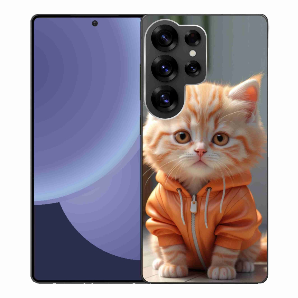 Zselés borítás mmCase Samsung Galaxy S25 Ultra készülékhez - cica melegítőben