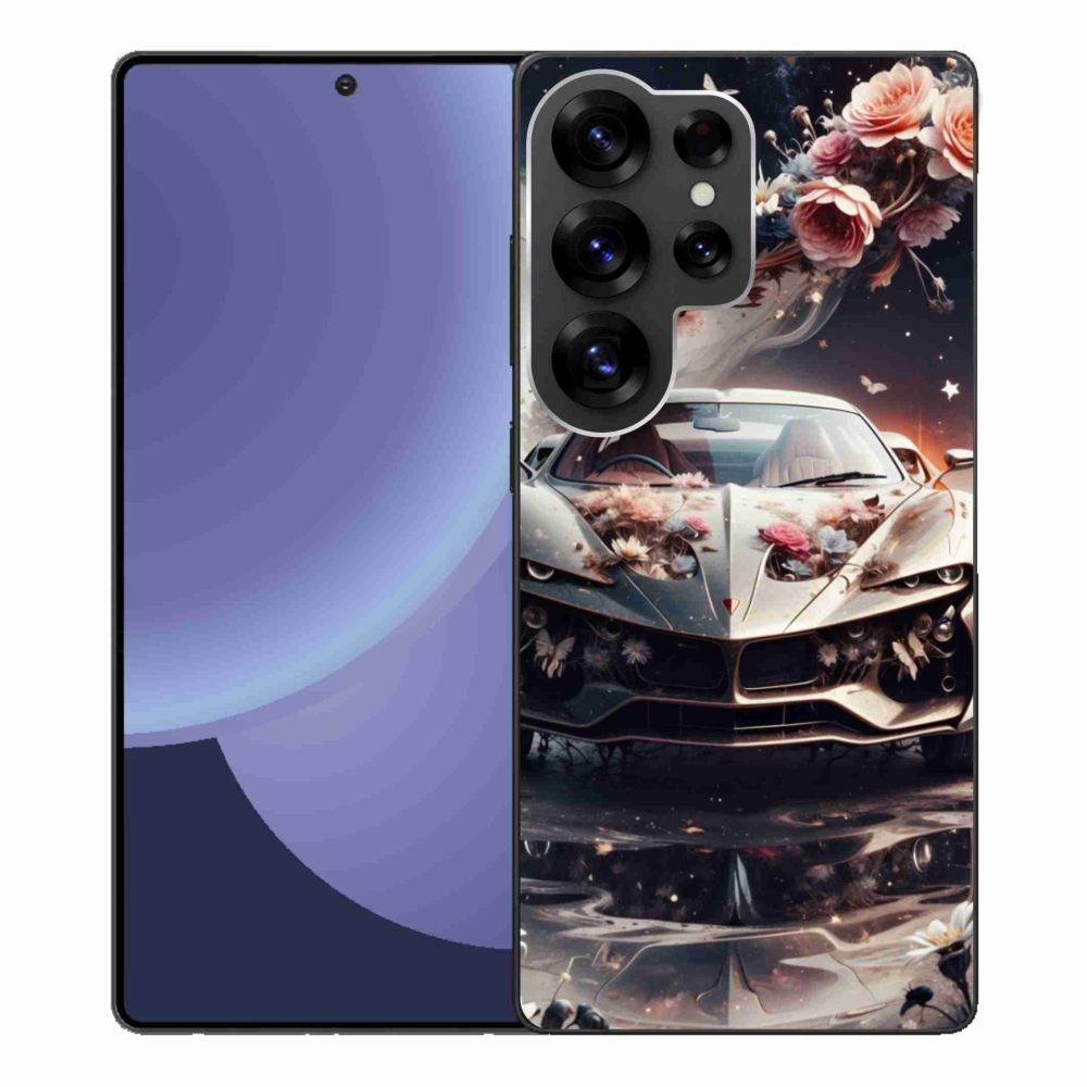 Gél borítás mmCase Samsung Galaxy S25 Ultra - virágos sportkocsira