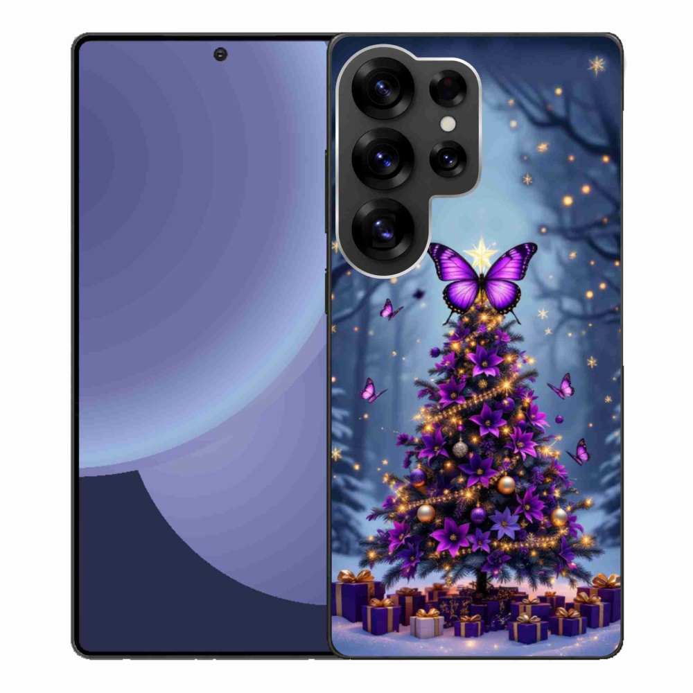 Gél borítás mmCase Samsung Galaxy S25 Ultra - pillangó karácsonyfa