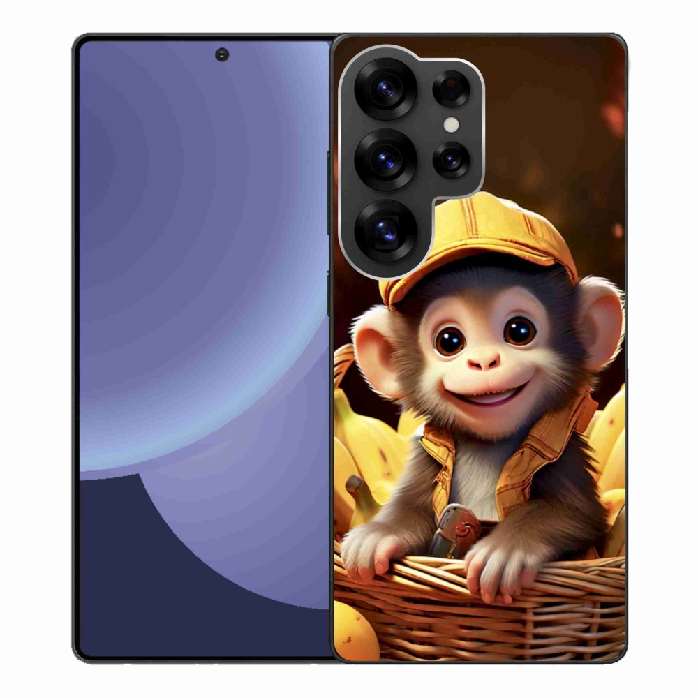 Zselés borítás mmCase Samsung Galaxy S25 Ultra - majom a kosárban