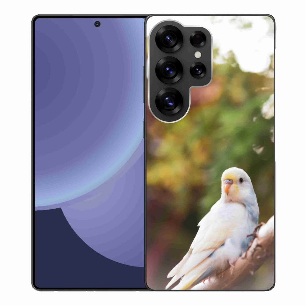 Zselés borítás mmCase Samsung Galaxy S25 Ultra - papagáj andulka fehér