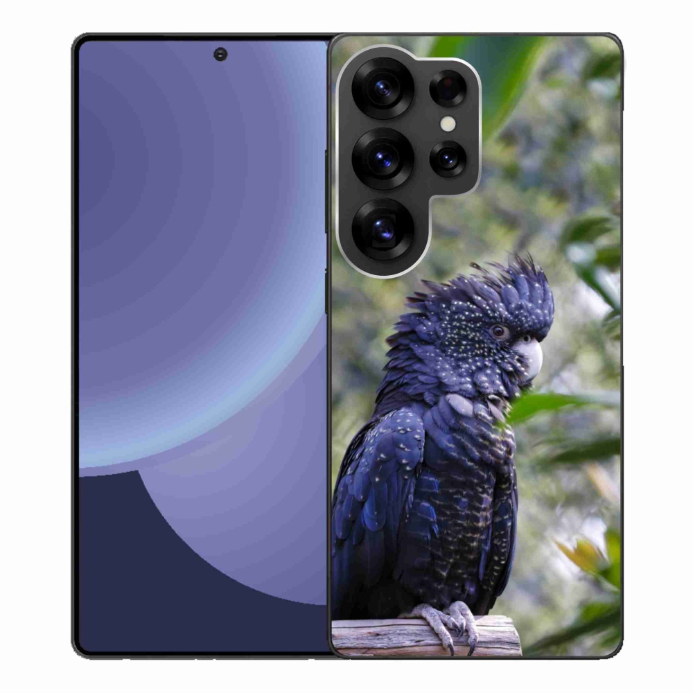 Zselés borítás mmCase Samsung Galaxy S25 Ultra - papagáj kakadu fekete