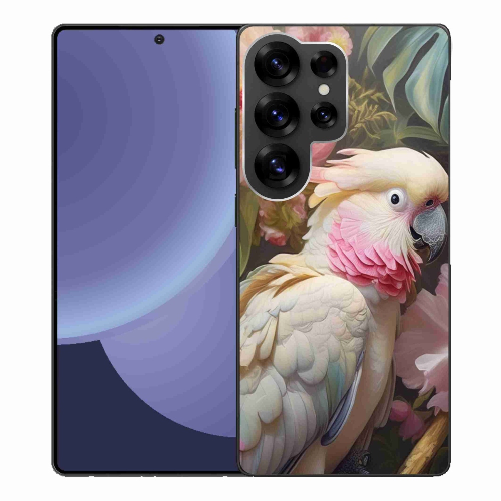 Zselés borítás mmCase Samsung Galaxy S25 Ultra - papagáj kakadu rózsaszín 2